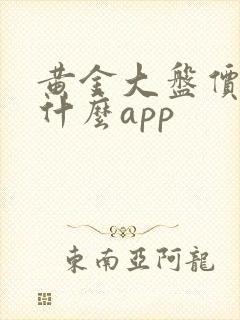 黄金大盘价下载什么app