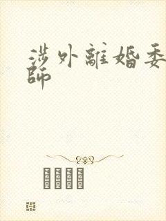 涉外离婚委托律师