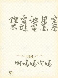 锂电池用完电充不进电怎么办