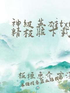 神级英雄txt精校版下载