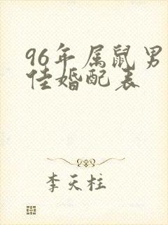 96年属鼠男最佳婚配表