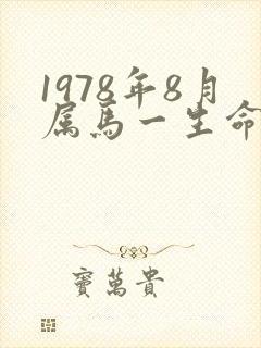 1978年8月属马一生命运