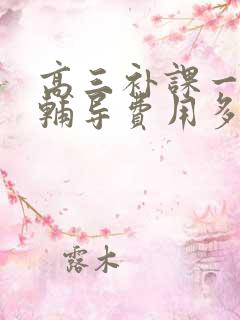 高三补课一对一辅导费用多少钱