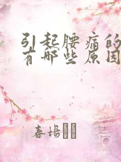 引起腰痛的原因有哪些原因