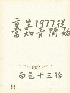 重生1977从当知青开始笔趣阁