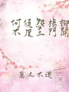 何须怨杨柳春风不度玉门关出自哪一首边塞诗