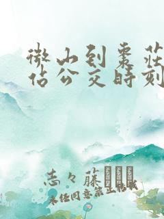 微山到枣庄高铁站公交时刻表