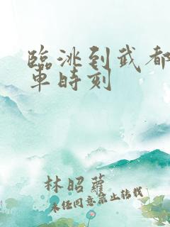 临洮到武都的班车时刻