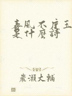 春风不度玉门关是什么诗