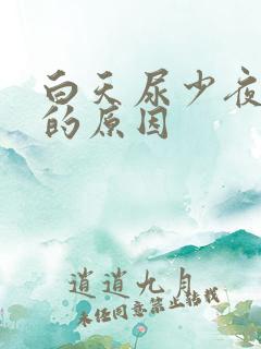 白天尿少夜尿多的原因