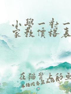 小学一对一上门家教价格表