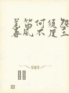 羌笛何须怨杨柳春风不度玉门关的解释