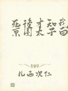 死后才知我竟是京圈太子白月光