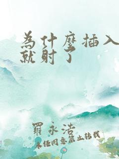 为什么插入阴道就射了