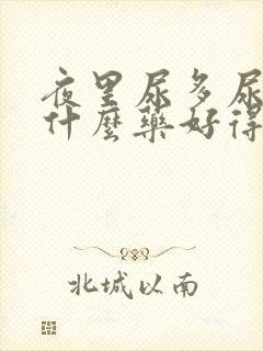 夜里尿多尿频吃什么药好得快