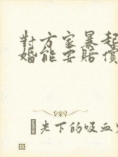 对方家暴起诉离婚能要赔偿吗