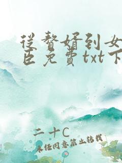 从赘婿到女帝宠臣免费txt下载