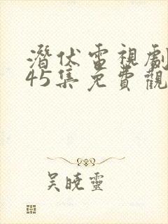 潜伏电视剧全集45集免费观看下载