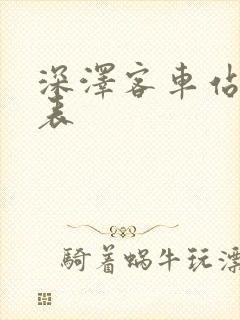 深泽客车站时刻表