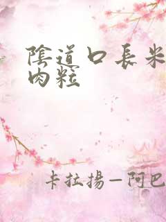 阴道口长米粒状肉粒