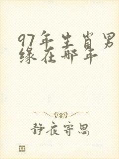 97年生肖男姻缘在哪年