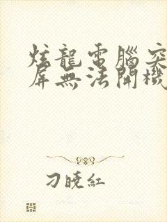 炫龙电脑突然闪屏无法开机