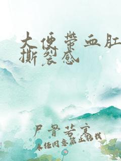 大便带血肛门有撕裂感