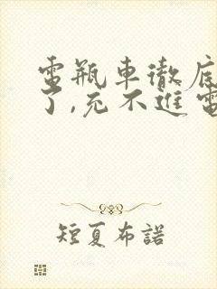 电瓶车彻底没电了,充不进电