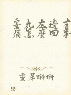 睾丸左边有点微痛怎么回事