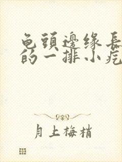 龟头边缘长肉色的一排小疙瘩