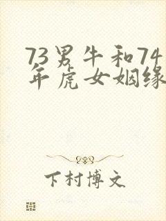 73男牛和74年虎女姻缘
