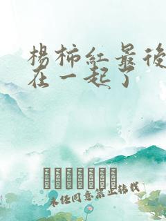 杨柿红最后和谁在一起了