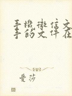 手机微信文件助手的文件在哪里