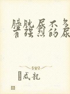 膀胱尿不多就会有强烈的尿意怎么办