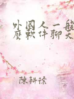 外国人一般用什么软件聊天