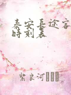 泰安长途客运站时刻表