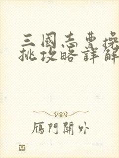 三国志曹操传单挑攻略详解