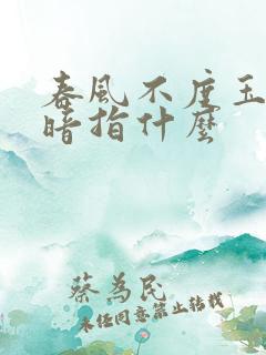 春风不度玉门关暗指什么