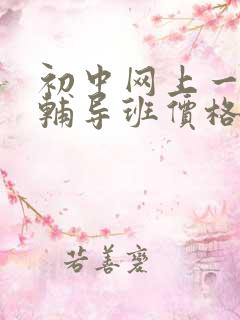 初中网上一对一辅导班价格