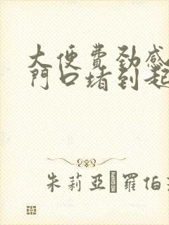 大便费劲感觉肛门口堵到起的