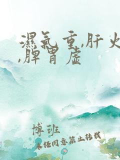 湿气重,肝火旺,脾胃虚