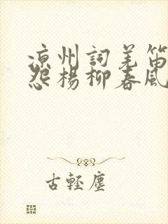 凉州词羌笛何须怨杨柳春风不度玉门关