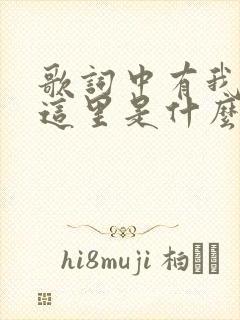 歌词中有我还在这里是什么歌