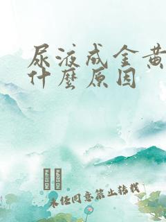 尿液成金黄色是什么原因