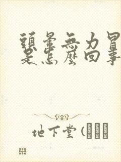 头晕无力冒冷汗是怎么回事