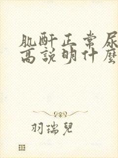 肌酐正常尿肌酐高说明什么