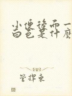 小便后面一段乳白色是什么原因