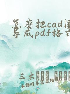 怎么把cad图导成pdf格式