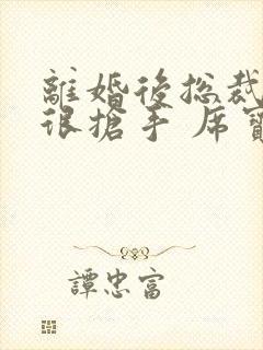 离婚后总裁前妻很抢手 席宝儿