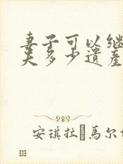 妻子可以继承丈夫多少遗产